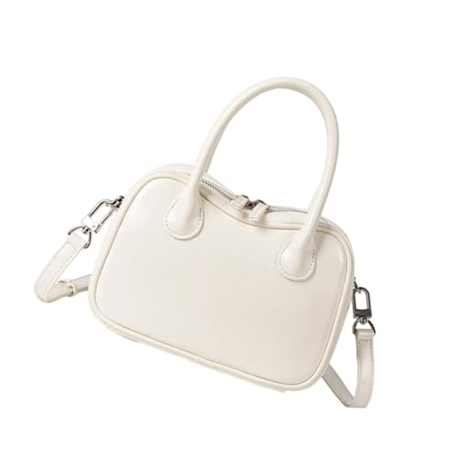 XINGLIDA Frauen Lässig Quadratwälzbeutel PU Leder Handheld Bowling Taschen Mit Verstellbarem Riemen Zum Einkaufen Und Pendelnpendlerpendlertasche von XINGLIDA