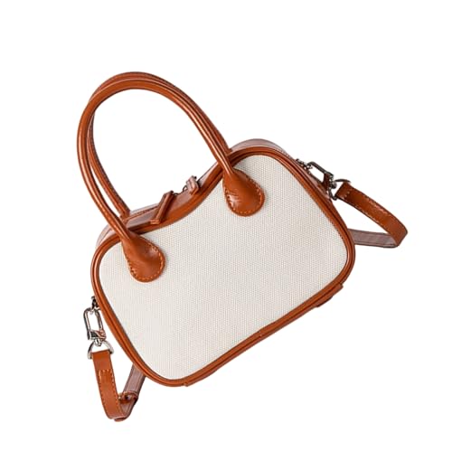 XINGLIDA Frauen Lässig Quadratwälzbeutel PU Leder Handheld Bowling Taschen Mit Verstellbarem Riemen Zum Einkaufen Und Pendelnpendlerpendlertasche von XINGLIDA