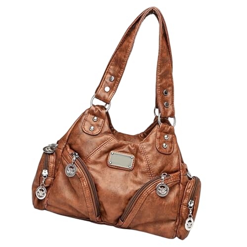 XINGLIDA Frauen Mode Handtasche Pendeltasche Einfacher Schulter Top Retro Crossbod von XINGLIDA