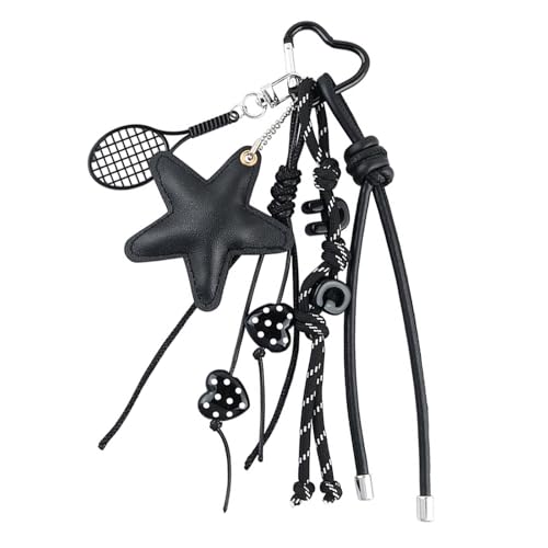 XINGLIDA Geflochtener Seilschlüsselkette Für Frauen Handtasche Charme Mode Stars Accessoires Valentinstag Geschenke Auto Schlüsselringe Ästhetische Accessoires von XINGLIDA