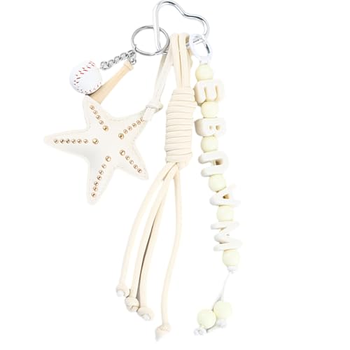 XINGLIDA Geflochtener Seilschlüsselkette Für Frauen Handtasche Charme Mode Stars Accessoires Valentinstag Geschenke Auto Schlüsselringe Ästhetische Accessoires von XINGLIDA