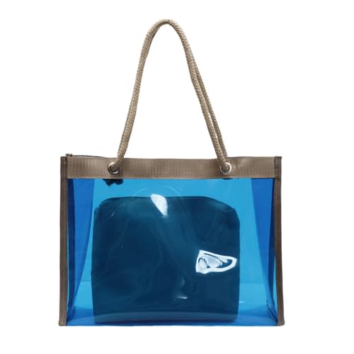 XINGLIDA Große Transparente Umhängetasche Praktische Wasserfeste Handtasche Lässige Kosmetikbeutel Für Den Täglichen Gebrauch Und Den Reiseurlaub Für Geräumige PVC PVC Tasche von XINGLIDA
