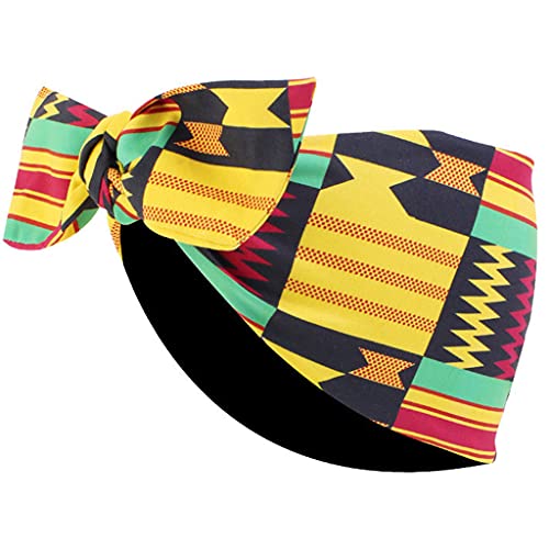 XINGLIDA Haarband, afrikanisches Stirnband, geknotet, für Kopfwickel, elastisches Slip-Haarband für Kreuz, gedreht, breit, Turban-Stirnbänder für Damen (Nr. 4) von XINGLIDA
