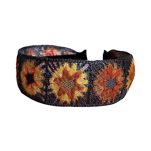 XINGLIDA Haarband, pastoraler Stil, Stirnband für Damen, Häkelnadel, Blume, Stirnbänder, Slip für Kopfreifen, Mädchen, Make-up, Haarschmuck (GY#) von XINGLIDA