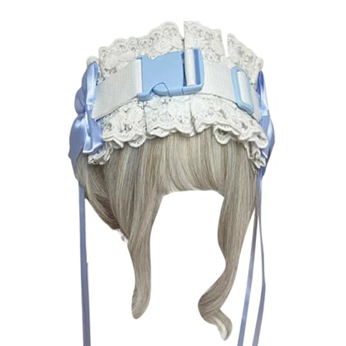 XINGLIDA Haarband für Damen, Anime-Dienstmädchen, Cosplay, Stirnband, Spitze, Blume, Kopfbedeckung, Haar-Accessoire, Schleife, Haarband für Mädchen (Nr. 1) von XINGLIDA