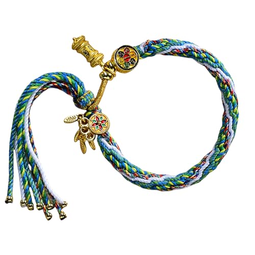 XINGLIDA Handgefertigter Gewebter Tibetaner Inspirier Glück Armband Für Frauen Mit Farbenfrohen Reinkarnationsmustern Und Einzigartiger Designs Modeaccessoires von XINGLIDA