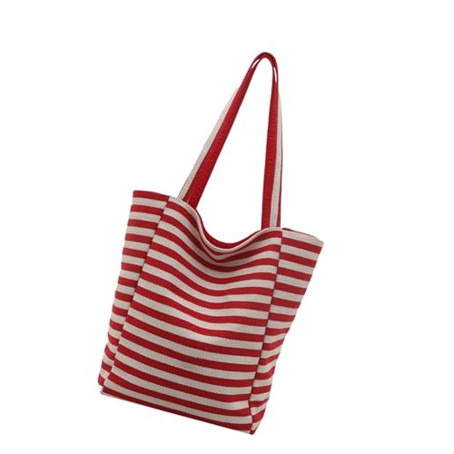 XINGLIDA Hoboes Taschen Für Frauen Schulter Trendy Handtasche Geldbörsen Streifen Leinwand Toted Mode Pendelputbeutel Geburtstag Geschenkstreifen Leinwand Tasche Für Frauen von XINGLIDA
