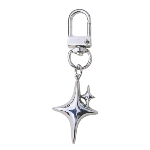 XINGLIDA Kristallstern Anhänger Keychain Süßer Cooler Rucksack Anhänger Auto Keyring Handtasche Charme Frauen Bag Orament Keychains Star Keyring von XINGLIDA