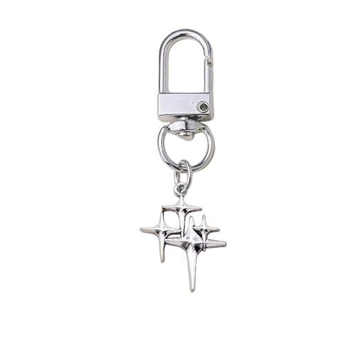 XINGLIDA Kristallstern Anhänger Keychain Süßer Cooler Rucksack Anhänger Auto Keyring Handtasche Charme Frauen Bag Orament Keychains Star Keyring von XINGLIDA