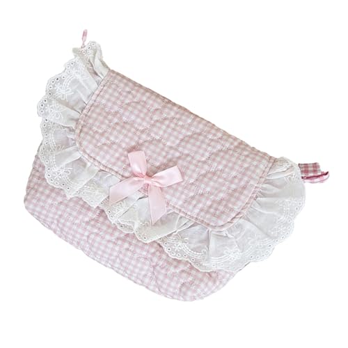 XINGLIDA Lace Tric Bencil Case Crossbody Geldbörse Tragbare Make Up Organisator Tasche Für Schüler Schulbüro Reisen Essentielles Baumwollspitzenstifte Gehäuse von XINGLIDA