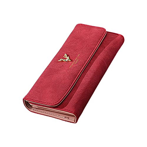 XINGLIDA Langer Geldbeutel Geldbeutel Für Frauen PU Leather Casual Kreditkartenhalter Wechseln Sie Taschenmünze Geldbörse Brieftasche Business Geschenkkartenhalter von XINGLIDA