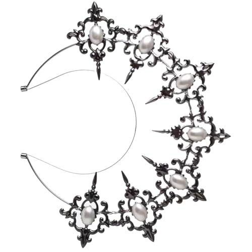 XINGLIDA Legierung Halos Krone Stirnband Handgemachte Tiaras Stirnband für Frauen Hochzeit und Partys Braut Haarschmuck, Head circumference 56-58CM, Metalllegierung von XINGLIDA