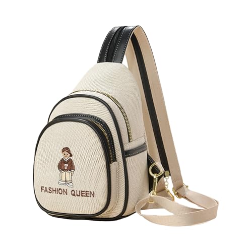 XINGLIDA Mode Brustpaket Mit Bärendesign Geräumiger Innenraum Komfortable Crossbody Umhängetasche Freizeit Outfit Accessoire Stylish Unisex Chest Tasche von XINGLIDA