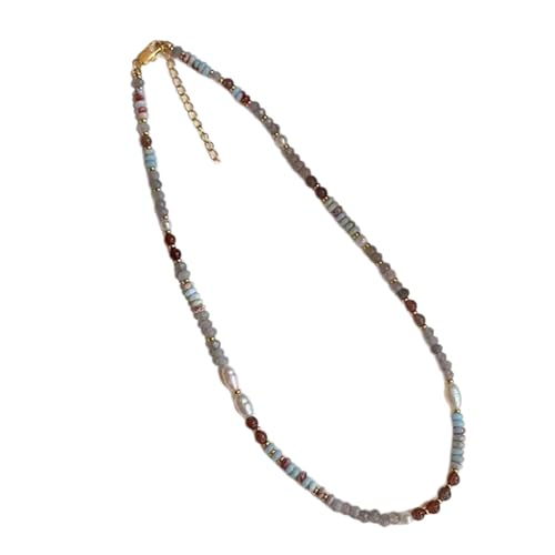 XINGLIDA Mode Perlen Anheitige Halskette Mit Handwesen Natursteinperlen Materialien Für Frauen Modezubehör Glücksverbesserung Schmuck von XINGLIDA