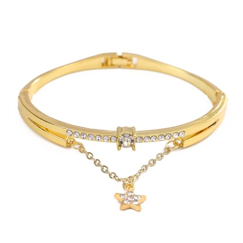 XINGLIDA Mode Vintage Armreifen Geometrische Armbänder Einzigartige Brautarmband Legierungstextur Geeignet Für Partys Und Tägliche Tragen Modernes Frauen Mode Modearmband von XINGLIDA