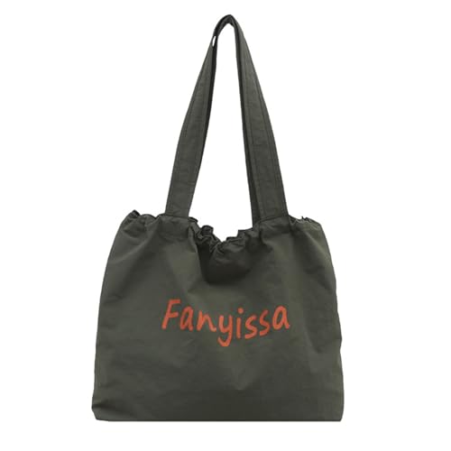 XINGLIDA Multifunktionaler Nylonbeutel Leichte Geräumige Schulter Für Reisende Freien Geräumige Inneneinkaufstaschen Preppy Letter Nylon XINGLIDA Multifunktionaler Nylonbeutel Leichte Geräumige Schulter Für Reisende Freien Geräumige Inneneinkaufstaschen Preppy Letter Nylon von XINGLIDA