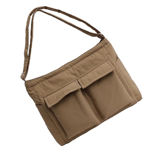 XINGLIDA Praktische Canvas Tasche Compact Design Schulterkreuzbody Pack Leichter Alltäglicher Geräumiger Speicher Für Essentielle Strukturierte Quadratische Form von XINGLIDA