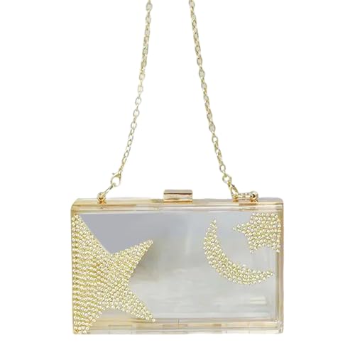 XINGLIDA Raffinierte Acryl Crossbody Taschen Box Schachtel Durch Klare Umhängetaschen Mit Kettenriemen Für Bankette Und Zeremonien Acrylhandtasche von XINGLIDA