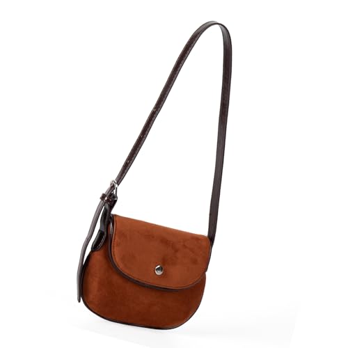 XINGLIDA Raffinierte Suedes Unterarmtasche Kratzfeste Ergonomische Design Umhängetaschen Kompakte Arbeitsstraße Satchel Premium Suedes Handtasche von XINGLIDA