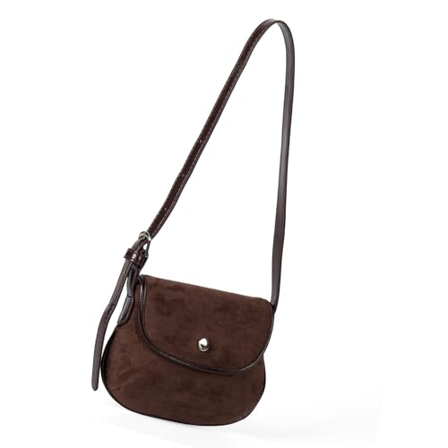 XINGLIDA Raffinierte Suedes Unterarmtasche Kratzfeste Ergonomische Design Umhängetaschen Kompakte Arbeitsstraße Satchel Premium Suedes Handtasche von XINGLIDA