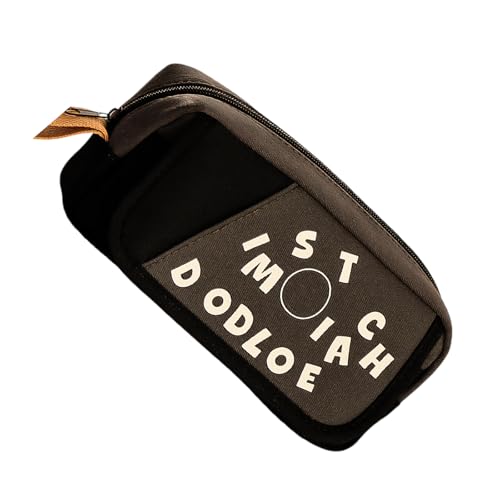 XINGLIDA Retro Bleistiftkoffer Mit Großer Kapazität Mit Mehreren Fächern Große Kapazitäts Pen Organisator Beutel Für Schulbüroversorgungen Tragbares Handle Bleistiftkoffer Für Pendeln von XINGLIDA