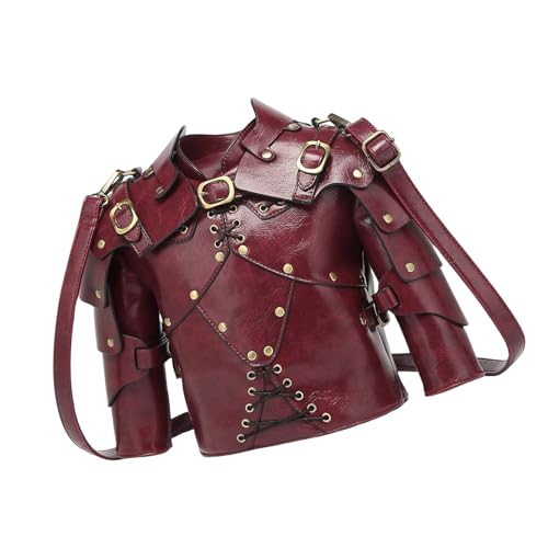 XINGLIDA Retro Crossbody Umhängetasche Neuheit Medievals Rüstung Form Für Frauen Toted Handtaschen Mit Abnehmbarer Kette Geschenk Neuheit Uhr Geldbörsen von XINGLIDA