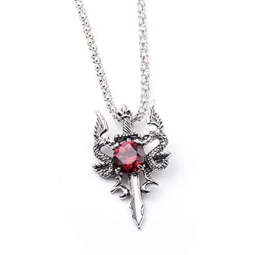 XINGLIDA Retro Flügel Drache Kristall Halskette Doppeldragon Für Kreuzanhänger Für Herren Jungen Weihnachtsfest Party Geschenkschwert Halskette Schwarze Kubikzirkonia Männer Punk Tierheize Pendellie XINGLIDA Retro Flügel Drache Kristall Halskette Doppeldragon Für Kreuzanhänger Für Herren Jungen Weihnachtsfest Party Geschenkschwert Halskette Schwarze Kubikzirkonia Männer Punk Tierheize Pendellie von XINGLIDA
