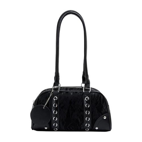 XINGLIDA Retro Frauen Business Umhängetaschen Einfache Damen Pendlertaschen PU Leder Achselgrundstück Großkapazität Handtasche Bowlingstil Handtasche von XINGLIDA