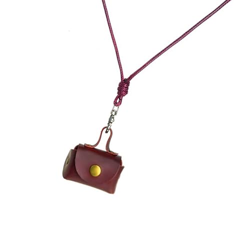 XINGLIDA Retro Stile Hängende Nackenbeutel Halskette Mit Ledermaterial Für Ohrhörer Und Münze Tragbar Und Robust von XINGLIDA