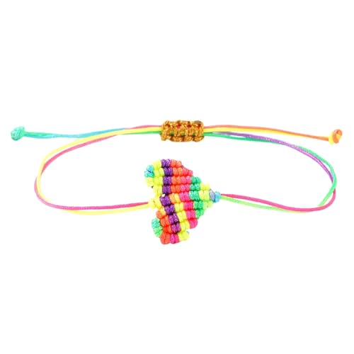 XINGLIDA Romantik Twine Cord Armbänder Böhmian Geflochtenes Herzmuster Unisex Love Tokens Handgefertigtes Paar Schmuck Zubehör Handgefertigt Paar Armband Armband von XINGLIDA