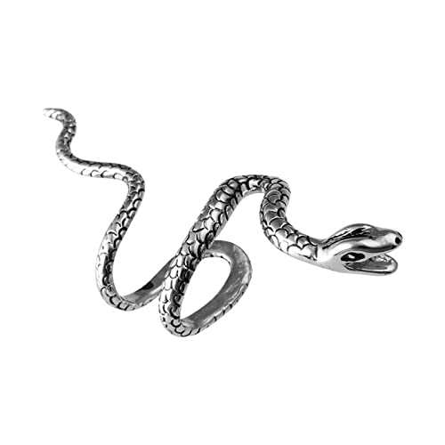 XINGLIDA Schlangen-Ohrclip aus Legierung, ohne Piercing, Punk, Ohrmanschetten für Damen und Herren, mehrfarbig, trendiger Schmuck, Length 4.3cm, width 1.4cm, Metall von XINGLIDA