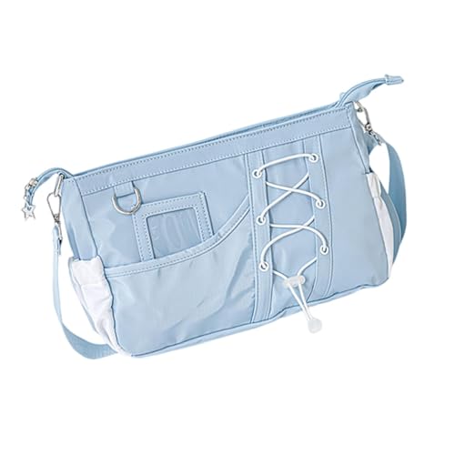 XINGLIDA Star Itabag Crossbody Bag Mit Verstellbarem Gurt Stilvolle Kordelschulter Für Schulreisen Und Tägliche Nutzung Drawess Crossbody Schöne Itabag Mode Schulter Für Pin Display von XINGLIDA