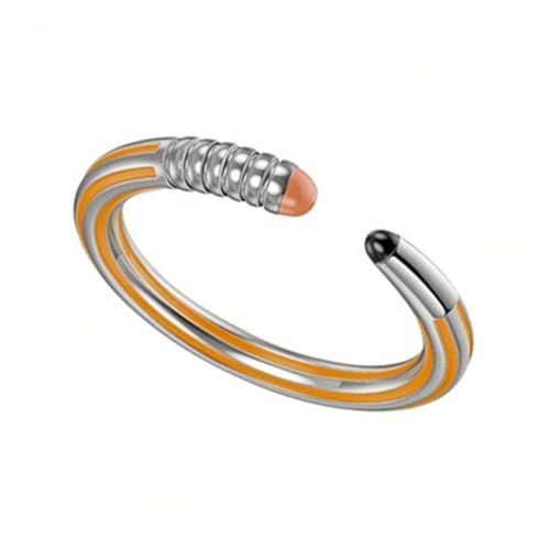 XINGLIDA Stilvolle Bleistiftringe Modische Farbenfrohe Fingerband Striped Fingerband Multifunktional Schmuck Mode Accessoire Für Frauen Lebendiger Farbschmuck von XINGLIDA
