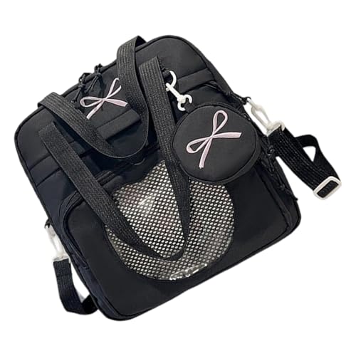 XINGLIDA Stilvolle Transparente Tasche Für Pendler Nylonkonstruktion Geräumiges Kompartiment Und Vielseitige Tragoptionen Nylon Messengers Bag von XINGLIDA