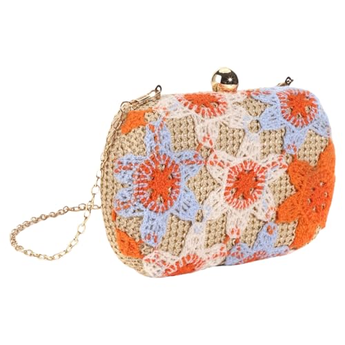 XINGLIDA Strohklumpen Handtaschen Für Frauen Abend Klauen Geldbeutel Handtasche Stroh Schulter Crossbody Summers Strandtasche Geschenke Abend Handtasche von XINGLIDA