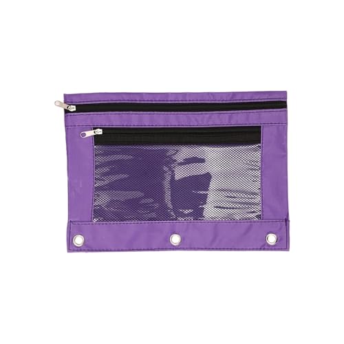 XINGLIDA Student Pencil Bag File Bag Doppelzipper Bleistift Fall 3 Ringe Bindemittel Stiftbeutel Für Die Organisation Von Schulmaterialien von XINGLIDA