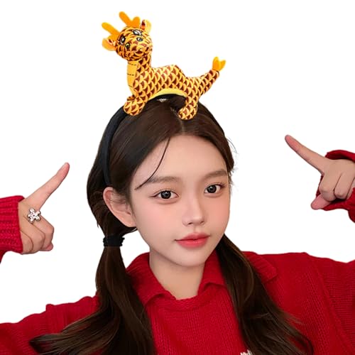 XINGLIDA Sweet New Year Live Broadcast Hairband Women Students Photography Hairband Stuffed Dragon Cosplay Headbands Cosplay Headbands for Women Cosplay Headband Dragon Halloween Cosplay Headband von XINGLIDA