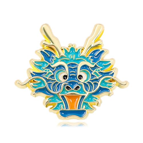 XINGLIDA Tragbare Dragon Stillen Chinesische Zodiacs Revers Pin Brosche Für Frauen Vielseitige Reversnadeln Mode Schmuck Brosche Schmuck von XINGLIDA