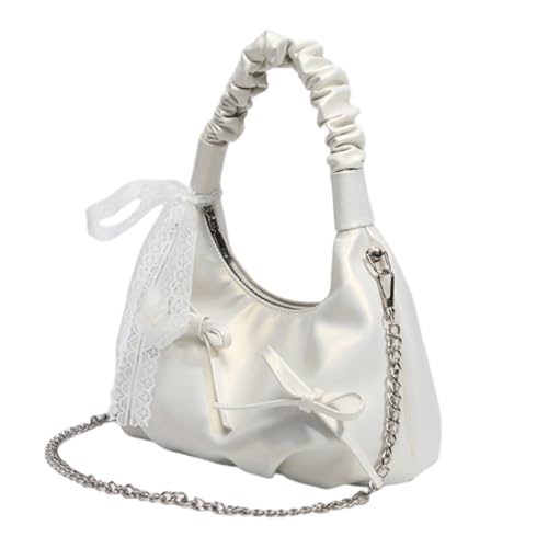 XINGLIDA Trendige PU Leder Schulter Geldbörse Mit Spitzenbögen Die Detailliert Und Abnehmbare Kette Stylish Crossbody Geldbörse Für Frauen Mädchen Frauen Multifunktionaler Umhängetasche von XINGLIDA