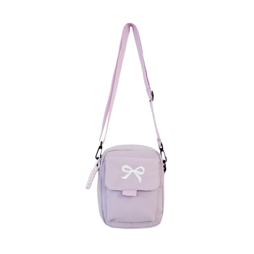 XINGLIDA Trendy Bowknot Nylon Telefontasche Mit Verstellbarem Gurt Stilvolle Schultertasche Crossbody Taschen Für Einfache Organisation Mode Umhängetasche von XINGLIDA