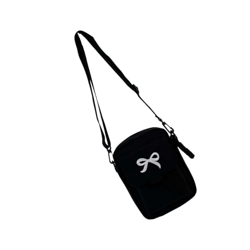 XINGLIDA Trendy Bowknot Nylon Telefontasche Mit Verstellbarem Gurt Stilvolle Schultertasche Crossbody Taschen Für Einfache Organisation Mode Umhängetasche von XINGLIDA
