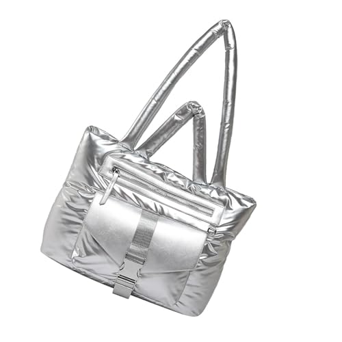 XINGLIDA Umhängetasche Mit Großer Kapazität Für Frauen Weiche Handtasche Taschen Student Unterarmtasche Für Pendelverkehr Und Lässigen Gebrauch Gesteppte Puffer Schultertasche von XINGLIDA