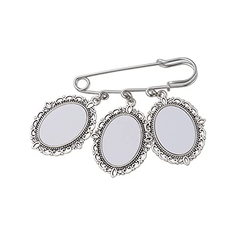 XINGLIDA Wärmeübertragung Brosche Hochzeitsbringer Spitzenrahmen Oval Aluminiumblatt Fotorahmen Anhänger Für Urlaubshandwerk Wärmeübertragungsfoto Rahmenhalter Geeignet von XINGLIDA