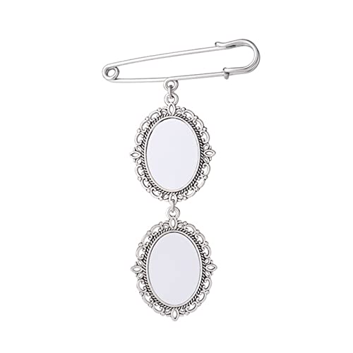 XINGLIDA Wärmeübertragung Brosche Hochzeitsbringer Spitzenrahmen Oval Aluminiumblatt Fotorahmen Anhänger Für Urlaubshandwerk Wärmeübertragungsfoto Rahmenhalter Geeignet von XINGLIDA