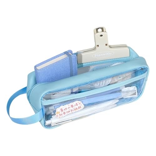 XINGLIDA Wasserfestes Klares PVC Bleistiftkoffer Leichtgewicht Tragbarer Stift Organizer Beutel Für Erwachsene Kinder Mit Erwachsenen Reisen Kosmetikbeutel von XINGLIDA