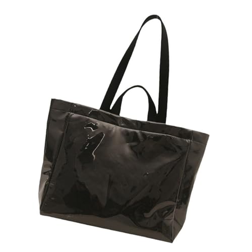 XINGLIDA Zeitgenössische PVC Umhängetasche Mit Geräumigen Kapazität Unterarmtasche Freizeithandtasche Für Arbeit Und Tägliche Aktivitäten Großer Umhängetasche von XINGLIDA