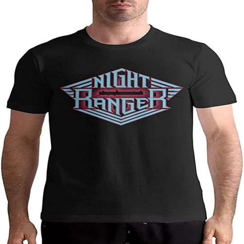 Night Ranger T Shirt Men's Cotton Fashion Sports Casual Round Neck Short Sleeve Tees Black 3XL Night Ranger T Shirt Men's Cotton Fashion Sports Casual Round Neck Short Sleeve Tees Black 3XL von XINGMAI