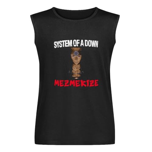 XINGYUE STAR Fashion Mens Printed System A Down Mezmerize Mens Personality Casual Shirt Men's Vests Tank Tops O-Neck 100% Cotton Undershirts Unisex Sleeveless T-Shirt L von XINGYUE STAR
