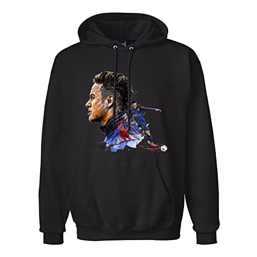 XINGYUE STAR Neymar Da Silva Hoody Unisex Ptinted Hoodies Long Sleeve Men's Hooded with Pocket Black M von XINGYUE STAR