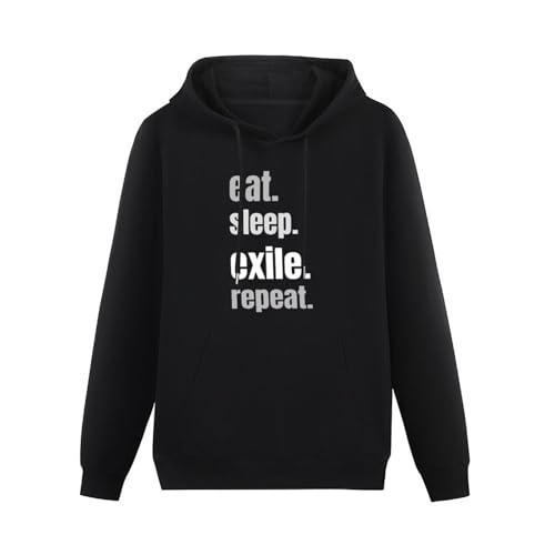 XINGYUE STAR Path of Exile Action Games Power Dark 2021 Hoody Eat, Sleep, Exile, Repea Hoody Unisex Ptinted Hoodies Long Sleeve Men's Hooded with Pocket Black M von XINGYUE STAR